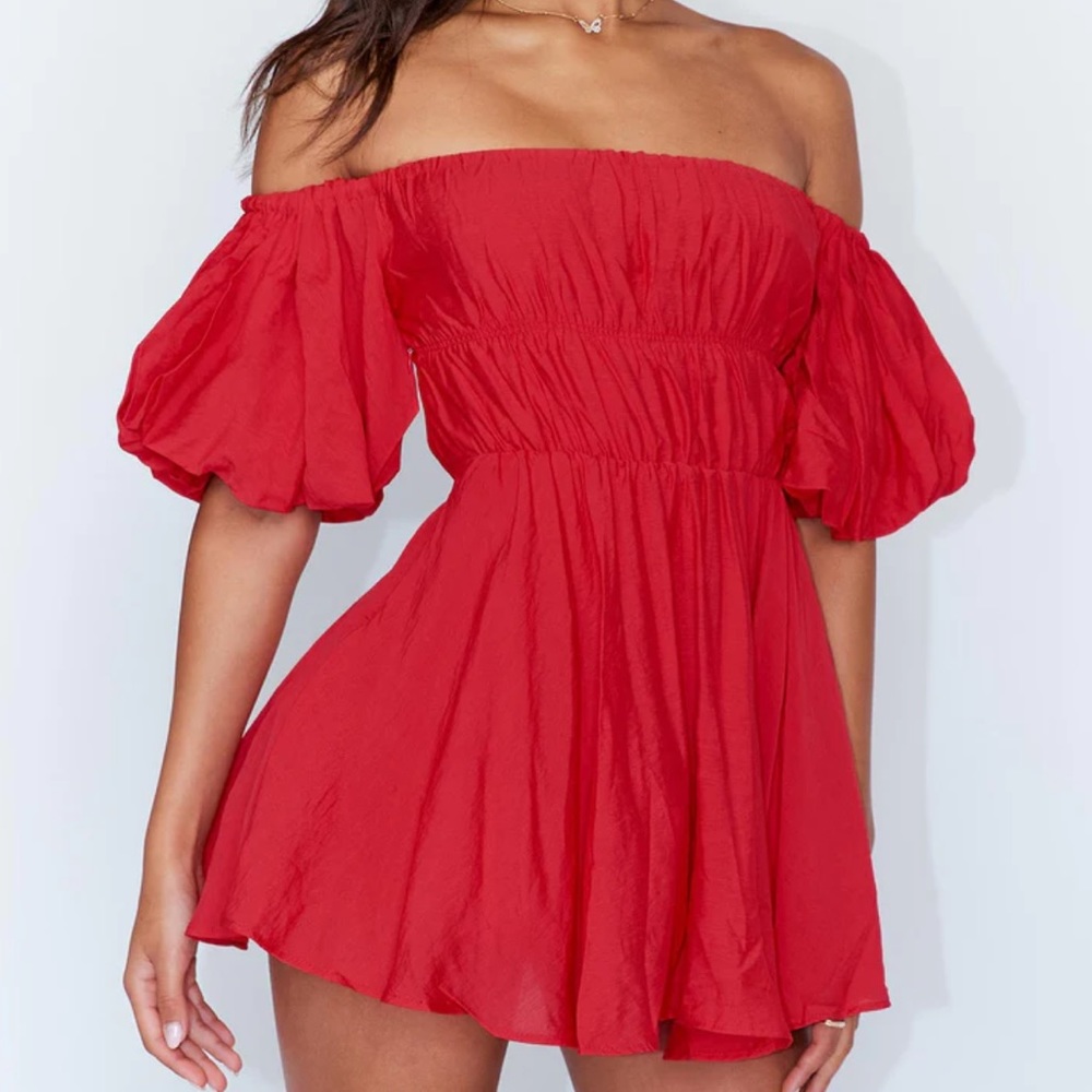 PRINCESS POLLY Halton Mini dress red size Us 8 NEW WITH TAGS